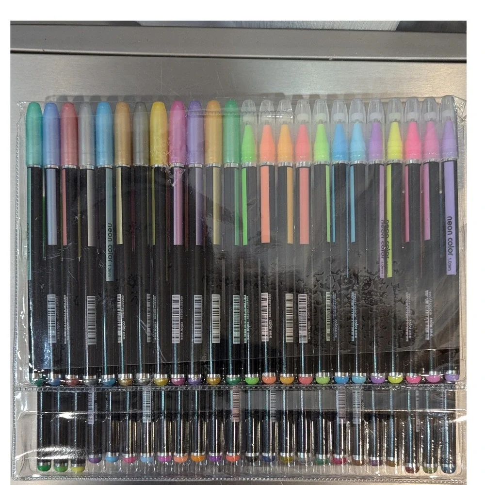 ZuiXua 48 Count Gel Pen Set Neon Metallic Pastel 1.0mm HG6107-48 New